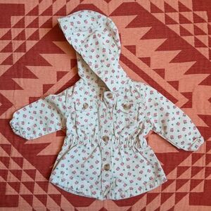 Daisy Fuentes 6/9 mo floral jean jacket